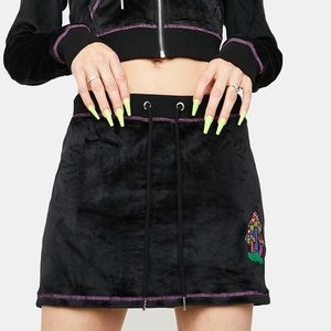 CURRENT MOOD by dolls kill ~ MIND TRIP VELOUR MINI SKIRT